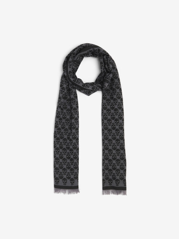 ALEXANDER MCQUEEN - Skull Monogram Scarf - Item 8353784A82Q9860